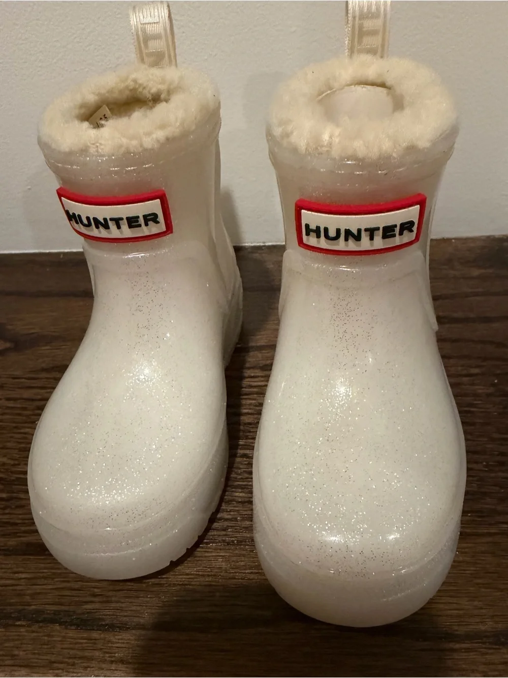 Hunter Kids Silver Rain Boots Box Label